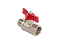 Kuglehane 1/2" muffe/nippel T-greb